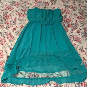 Aqua Strapless Dress